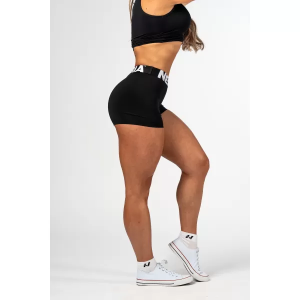  Fitness rövidnadrág magas derékkal GLUTE PUMP 240 BLACK Nebbia 