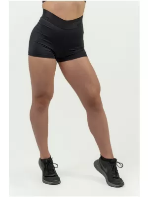 Női, magas derekú kompressziós rövidnadrág INTENSE Leg Day 832 BLACK Nebbia