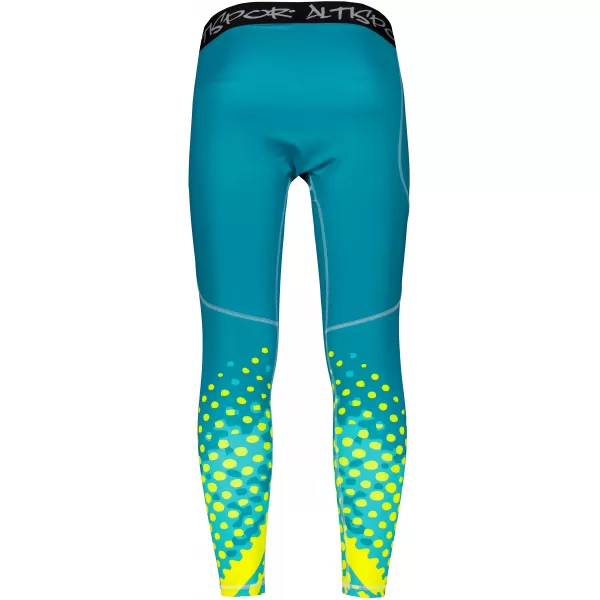  Férfi hosszú prémium sportleggings ALTISPORT VOJ/ALM109LEG01 SMARAGD-FLUO 