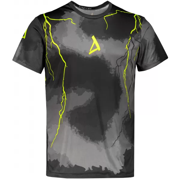  Férfi funkcionális T -piró prémium ALTISPORT VOJ/ALM113TR01 FEKETE-FLUO SÁRGA 