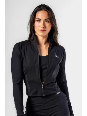 Deni x Fitness cipzáras felső 314 BLACK Nebbia
