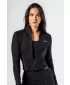 Deni x Fitness cipzáras felső 314 BLACK Nebbia