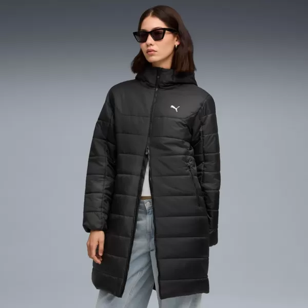  Női kabát PUMA ESS HOODED PADDED PARKA 685232-01 FEKETE 