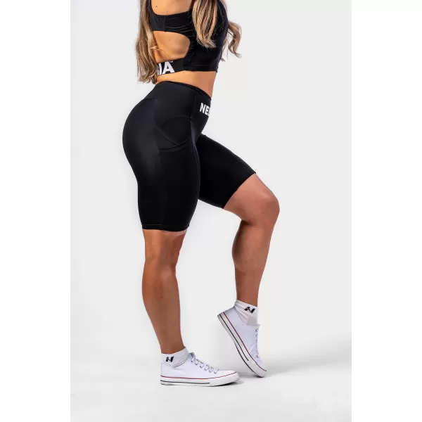  GYM THERAPY 628 BLACK Nebbia 10 hüvelykes magas derekú kerékpáros rövidnadrág 
