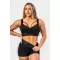 Női sportmelltartó erősítéssel INTENSE Iconic 844 BLACK Nebbia