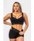 Női sportmelltartó erősítéssel INTENSE Iconic 844 BLACK Nebbia
