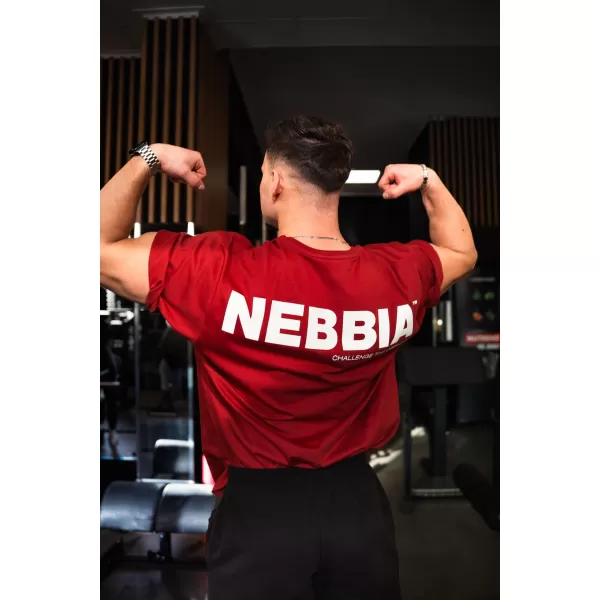  Túlméretezett póló GYM ESSENTIALS 381 DARK RED Nebbia 