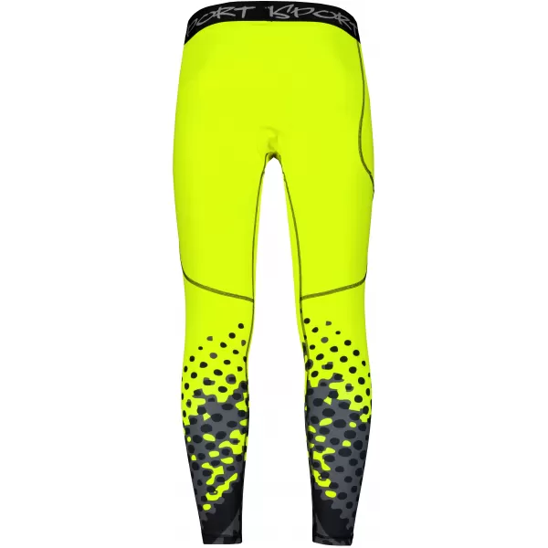  Férfi hosszú prémium sportleggings ALTISPORT VOJ/ALM109LEG01 FLUO SÁRGA 