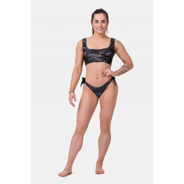  Bikini Active Black - karkötő felső 554 VOLCANIC BLACK Nebbia 
