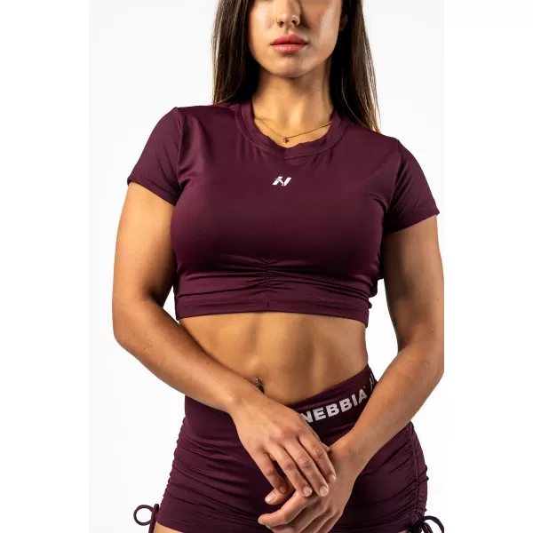  Nyitott hátú crop top STRONG BEAUTY 430 DARK RED Nebbia 