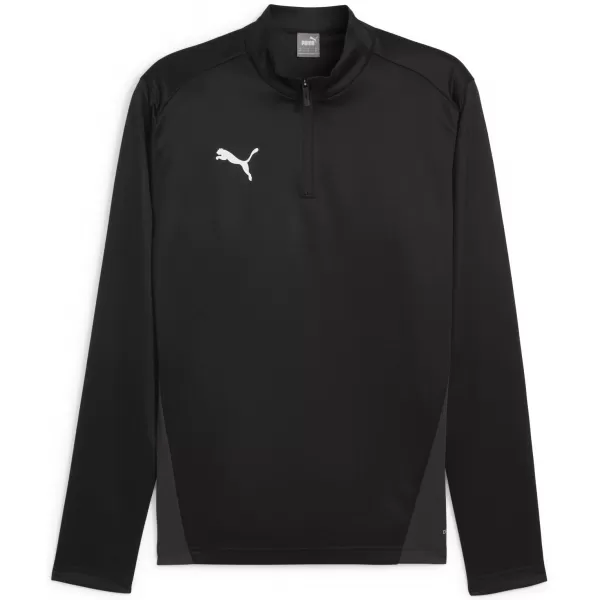 Ing PUMA TEAMGOAL TRAINING 1/4 ZIP TO 658629_03 PUMA FEKETE/FEHÉR/SÖTÉTSZÜRKE 