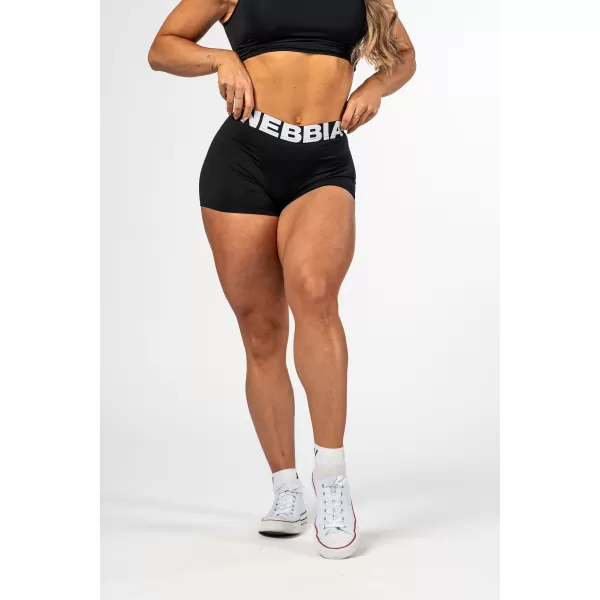  Fitness rövidnadrág magas derékkal GLUTE PUMP 240 BLACK Nebbia 
