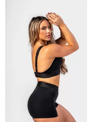 Női sportmelltartó erősítéssel INTENSE Iconic 844 BLACK Nebbia
