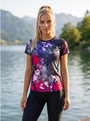Prémium funkcionális női póló ALTISPORT VOJ/ALW055TR01 FEKETE RÓZSASZÍN