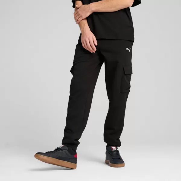  Férfi zeneszámok PUMA ESS CARGO PANTS FL CL 682656-01 FEKETE 
