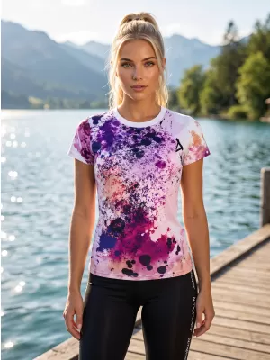 Prémium funkcionális női póló ALTISPORT VOJ/ALW055TR01 LILA/NARANCS