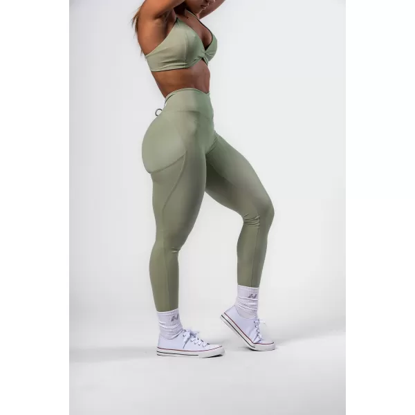  Formázó leggings fűzéssel STRONG BEAUTY 426 LIGHT GREEN Nebbia 