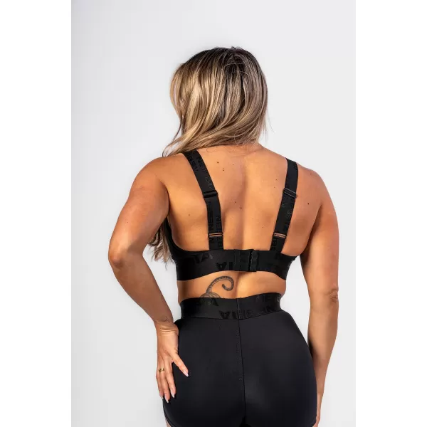  Női sportmelltartó erősítéssel INTENSE Iconic 844 BLACK Nebbia 