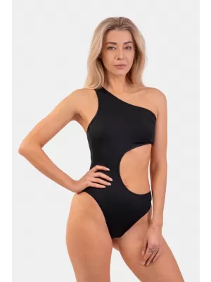 Aszimmetrikus egy vállú monokini 459 BLACK Nebbia