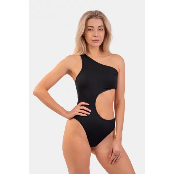  Aszimmetrikus egy vállú monokini 459 BLACK Nebbia 