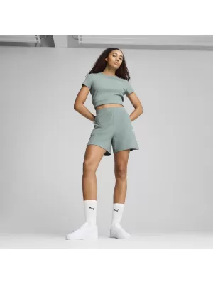 Hölgyek rövidnadrágja PUMA ESS ELEVATED SHORTS 685026_30 ZÖLD HOLD