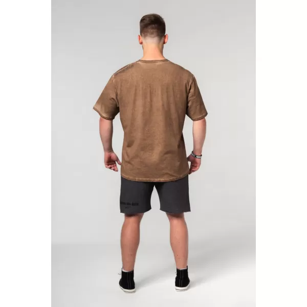 Lemosott túlméretezett póló HERITAGE 355 LIGHT BROWN Nebbia 