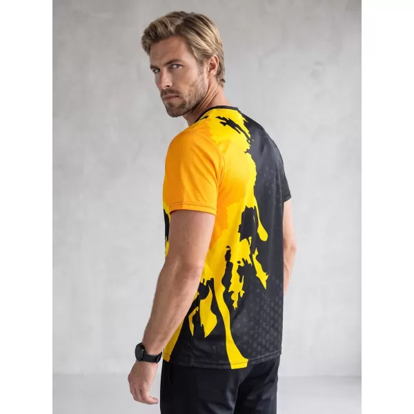  Férfi funkcionális T -piró prémium ALTISPORT VOJ/ALM112TR01 FEKETE-FLUO NARANCS 