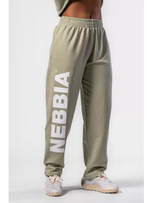 Bő bő melegítőnadrág BOYFRIEND STYLE 432 LIGHT GREEN Nebbia