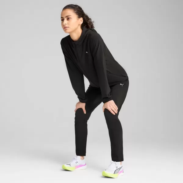  Női kabát PUMA RUN VELOCITY WOVEN JACKET W 526584-01 FEKETE 