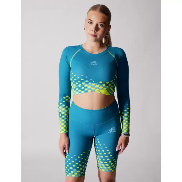  A nők funkcionális termés legfontosabb prémiumja ALTISPORT VOJ/ALW109TR04 SMARAGD/FLUO SÁRGA 