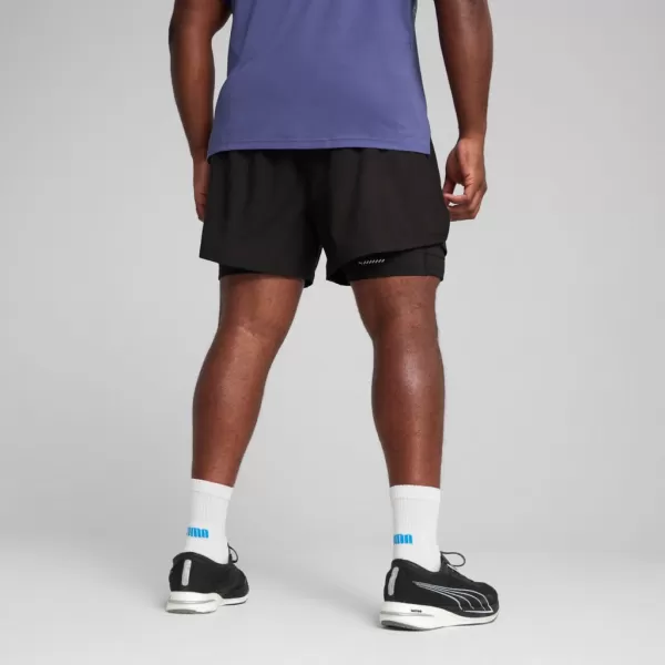  Rövidnadrág PUMA M RUN ULTRAWEAVE 2IN1 5"" SHORT​ 526635-01 FEKETE 