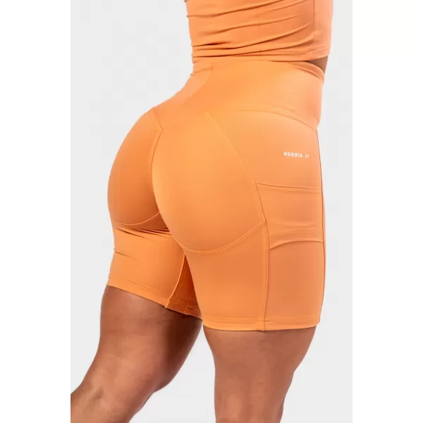  Kerékpáros rövidnadrág magas derékkal ELITE 467 ORANGE Nebbia 
