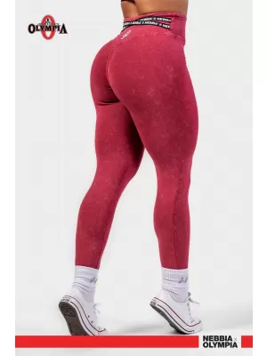 Mosott leggings magas derékkal LEGACY 777 RED Nebbia