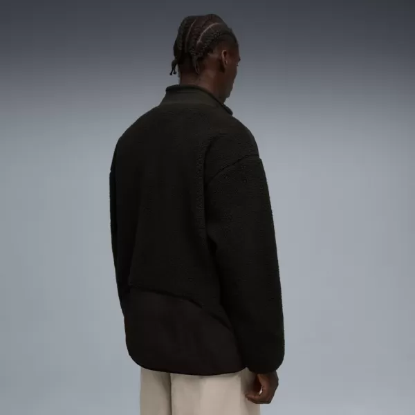  Férfi dzseki PUMA TECH SOFT TECH RELAXED SHERPA JACKET 632104-01 FEKETE 