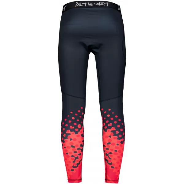  Férfi hosszú prémium sportleggings ALTISPORT VOJ/ALM109LEG01 PIROS/FEKETE 