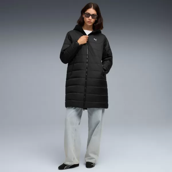  Női kabát PUMA ESS HOODED PADDED PARKA 685232-01 FEKETE 