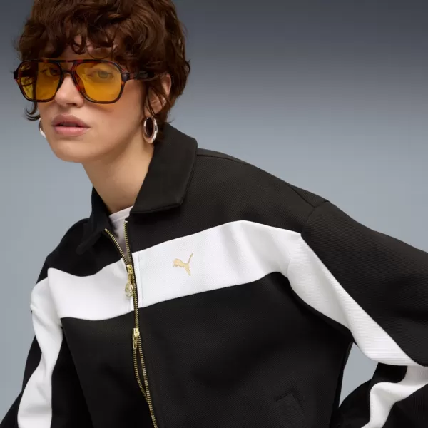  Női kabát PUMA T7 RELAXED TRACK JACKET 632137-01 FEKETE 