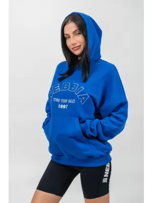 Oversize kapucnis pulóver GYM RAT 256 BLUE Nebbia