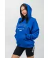 Oversize kapucnis pulóver GYM RAT 256 BLUE Nebbia