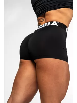 Fitness rövidnadrág magas derékkal GLUTE PUMP 240 BLACK Nebbia
