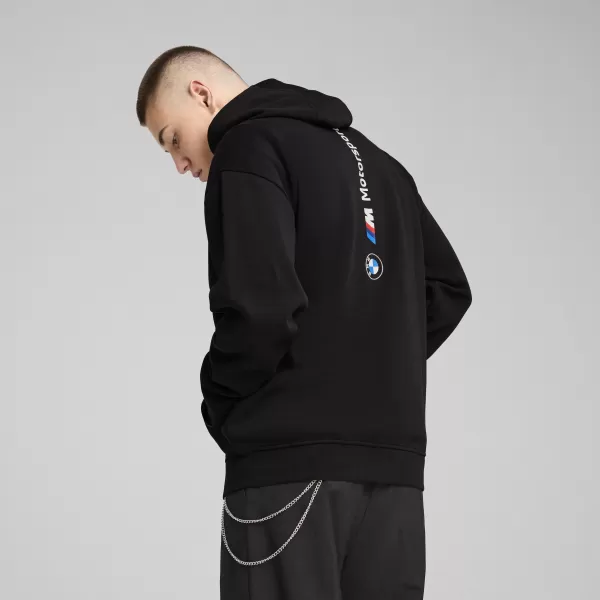  Férfi pulóver PUMA BMW MMS ESS+ FZ HDED JACKET 630629_01 PUMA FEKETE 