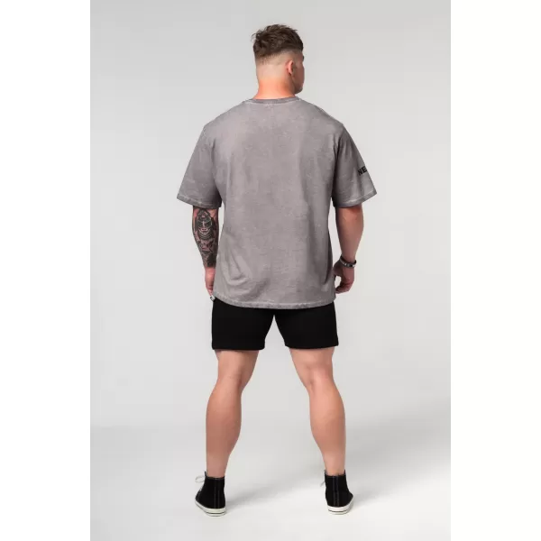  Lemosott pamut nehézsúlyú póló GRIND 370 LIGHT GREY Nebbia 