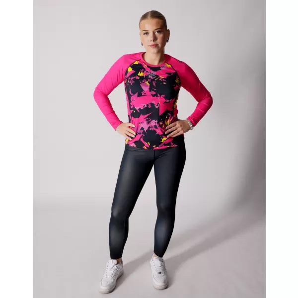  Női funkcionális T -piró hosszú ujjú prémiummal ALTISPORT VOJ/ALW110TR03 RÓZSASZÍN -BLACK 