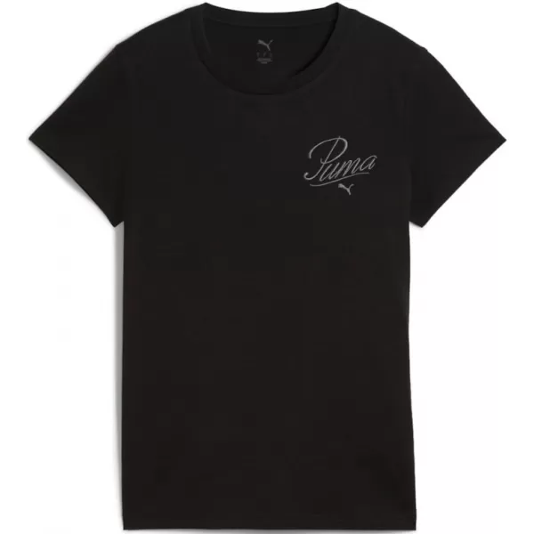  Ing PUMA ESS SCRIPT TEE 684982-01 FEKETE 