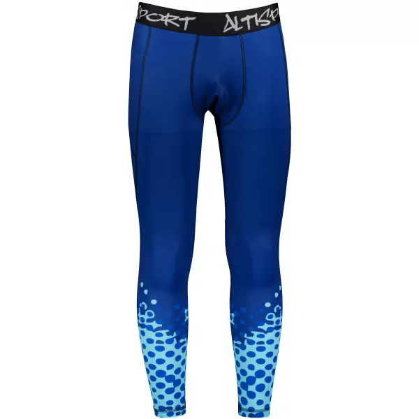  Férfi hosszú prémium sportleggings ALTISPORT VOJ/ALM109LEG01 KIRÁLYKÉK 