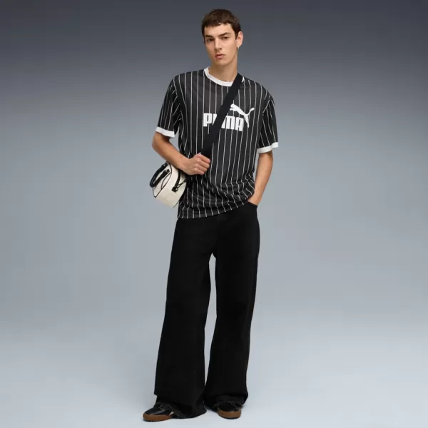  Férfi mez PUMA ESS STRIPED JERSEY 688263-01 FEKETE 