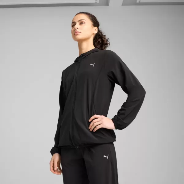  Női kabát PUMA RUN VELOCITY WOVEN JACKET W 526584-01 FEKETE 