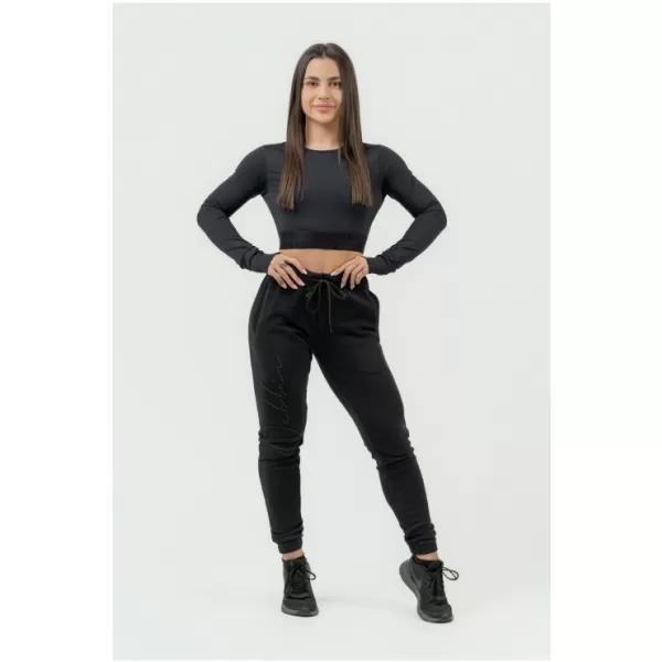  Női crop felső hosszú ujjú INTENSE Perform 839 BLACK Nebbia 