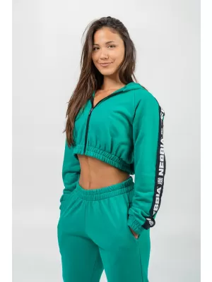 Crop kapucnis ICONIC 254 GREEN Nebbia