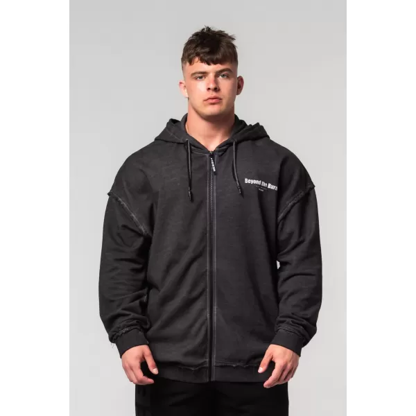 Kimosott pulóver cipzárral GYM BRO 362 BLACK Nebbia 